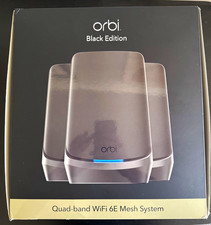 NETGEAR Orbi Black Edition Quad-Band Wi-Fi 6E Mesh Router, 10Gbps, 4-Port picture