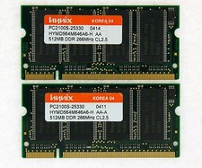 1GB 2x512MB PC2100 DDR266 200pin Sodimm Memory For IBM ThinkPAD A31 R40 T30 G40 picture