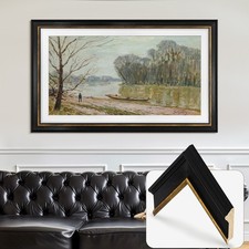 Black & Gold TV Frame for Samsung The Frame 32, 43, 50, 55, 65, 75, 85 inch picture