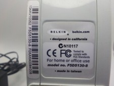 Belkin Network Switch 8 ethernet ports F5D5130-8 + power supply. picture