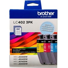 3PK Genuine Brother LC402 Cyan Magenta Yellow Ink Cartridges Brother 402 picture