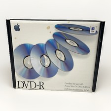 Vintage Apple DVD-R Media 4.7GB 5 Pack M8405ZM/A Y2K Mac G4 New Sealed picture