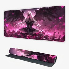 XXL Gaming Mouse Pad - Dark Fantasy Angel and Skull Design, Extended Desktop P picture