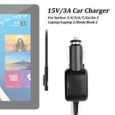 DC Cigar Car Charger Power Adapter for Microsoft Surface Pro/Book/GO/Laptop 15V picture