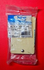 ICC IC630DB6IV Wall Plate Telephone 6P6C, Ivory, With Hardware - NEW picture