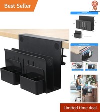 Desk Side Storage, Under Desk Laptop Mount, Table Side Hanging File Organizer... picture