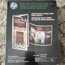 HP PageWide Trifold Brochure Paper Glossy Letter 160 g/m² 200 Sheets Z7S65A picture