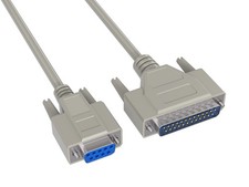 6ft DB9 Female to DB25 Male HP Plotter Laser Serial Printer Cable, Beige picture