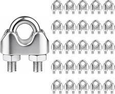 25 Pcs 3/16 Inch 304 Stainless Steel Wire Rope Cable Clamp picture
