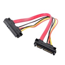 22 Pin SATA Extension Cable 7+15 Pin Male to Female for HDD SSD Power Data 1-3x picture