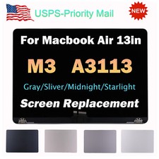USA OEM For Macbook Air A3113 M3 2024 LCD Display Screen Digitizer Replacement picture