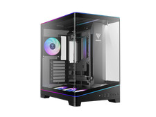 GAMDIAS Atlas P6 CG Mid-Tower Gaming PC, Mini-ITX, Micro-ATX, and ATX, 4x120mm P picture