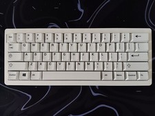 Custom Modded GMK61 Clacky/Poppy RGB Mechanical Keyboard Minimalistic White  picture