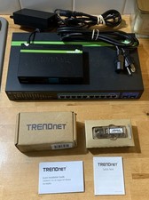TRENDnet TPE-1020WS Gigabit Web Smart PoE+ Switch & TPE-S44 Lot Of 2 Port Switch picture