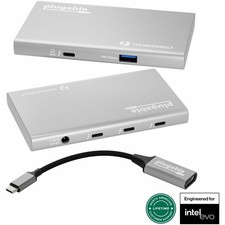 Plugable USB4 Hub, 5-in-1 Thunderbolt 4 Hub with 60W Charging, Single 8K or Dual picture