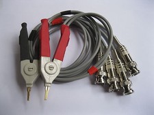 1 Set 2pcs Kelvin Clip for LCR Meter with 4 BNC Test Wires Cable New picture