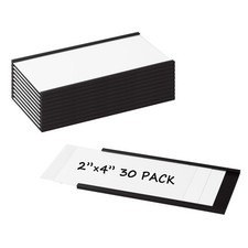 C Channel Magnetic Label Holders 30 Pack 2'' x 4'' with Paper Inserts and Cle... picture