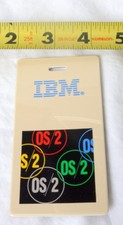 IBM OS/2 Advertising Badge Baggage Tag Vintage New Old Stock picture