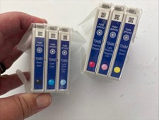 Set of 6 New GENUINE EPSON 48 INKS R200 320 T0481 T0482 T0483 T0484 T0485 T0486 picture