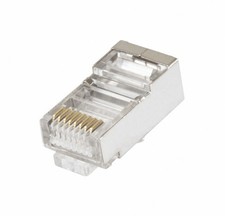 Lot of  100 MONOPRICE 7300 8P8C RJ45 SHIELDED PLUG  picture