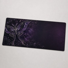 Purple Luna Moth Garden Gaming Mouse Pad Desk Mat 36x18 XXL Large picture