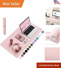 Elegant Non-Slip Leather Desk Pad - Waterproof 31.5