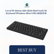 Lot of 10 Adesso Akb-111ub SlimTouch 111 Keyboard Windows Mini USB AKB111UB picture