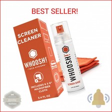 WHOOSH Screen Shine Go XL - 3.4 fl oz with Microfiber Cloth - Powerful Streak-F picture