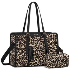 Laptop Bag for Women 15.6 inch Lightweight PU Tote Bag,...  picture