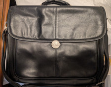 Dell 0M9587 Extra Large Leather Carrying Laptop Notebook Office Business Case picture