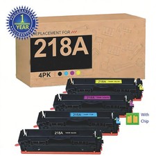 4PK W2180A Toner Fits HP 218A LaserJet Pro 3201dw MFP 3301 3301fdw [WITH CHIP] picture