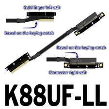 ADT‑Link GPU Extension Cable Dual Reverse Side‑Bend PCIe 5.0 X8 Gen5 Cable 30CM picture