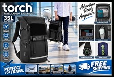 Torch Travel Laptop Backpack 35L In Black  With  Tumbler Pocket / New Item picture
