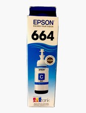 EPSON 664 CYAN Ink Bottle 70mL T664220 - New Ships Within 24 HRS picture