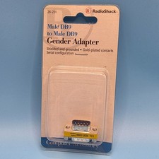 RadioShack male DB9 to male DB9 gender adapter in original packaging picture
