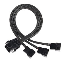 GRLRHONR 6 Pin PCI-E to 6 x 3Pin 4Pin PC Case Fan Sleeved Adapter Cable, 3/4P... picture