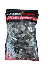 AvesView 100-Pack Cat6 RJ45 Pass Through Connectors For UTP Ethernet Cable picture