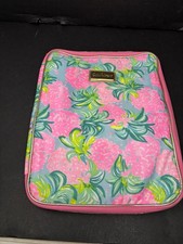 Lilly Pulitzer Agenda Folio Computer Laptop Holder Bag Pink and Green picture