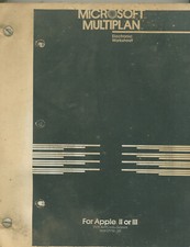 Vintage 1982 Microsoft Multiplan Electronic Worksheet picture