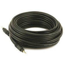 Monoprice A/V Cable, 3.5mm M/M cable, Black,25ft 5581 Monoprice 5581 picture