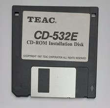 TEAC CD-532E CD-ROM Installation Disk Floppy Disk (Retro, 1997) picture
