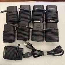 LOT OF 9 Genuine Dell 45W Laptop Small Tip 4.0mm Adapter Power Charger w/cable picture