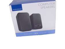 Insignia NS-CSG2B6 Computer Speakers 2.0 Channel Wired 3.5mm USB Black 4.5W READ picture