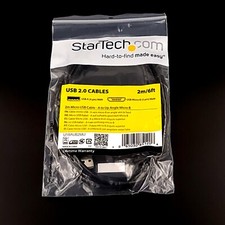 Star Tech USB Cable Micro USB Cable A to Up Angle Micro B 2 M 6 Feet USBAUB2MU  picture