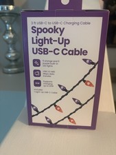 NEW-GEMS Light up USB-C Cable - Purple and Orange picture