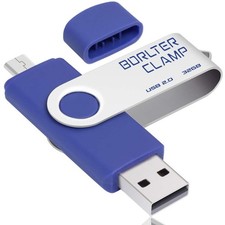 BorlterClamp 32GB USB Flash Drive Dual Port Memory Stick, OTG Swivel Thumb Dr... picture