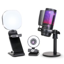 Webcam Streaming Kit, 1080P Webcam, RGB Mic & LED Light for PC/Mac. Not PS5 picture