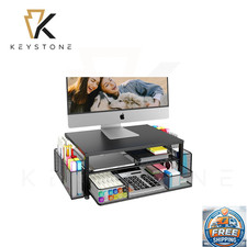 OPNICE Desk Organizer and Accessories, 2-Tier Computer Monitor Stand Riser with picture