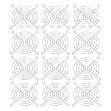 80mm Fan Finger Grill, 12 Pack Metal Grill Protector for 80mm picture