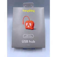 Heyday Pretzel USB Hub Orange USB-C to Multiple Inputs 2 USB-A 1 USB-C Port picture